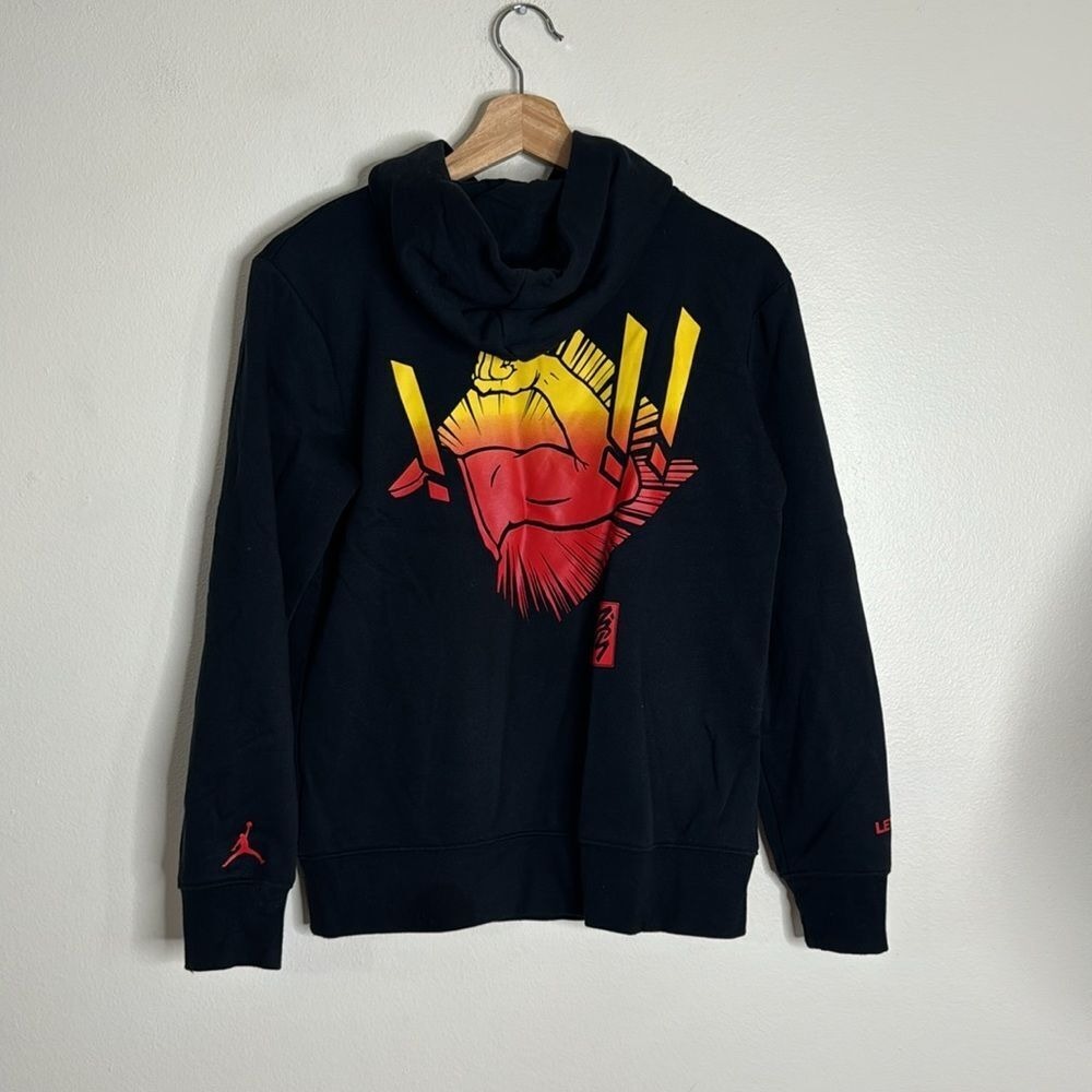 Jordan Hoodie Kids Zion Williamson Graphic Pullover Black Size Large
